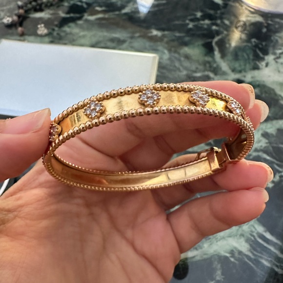 18k solid gold Van cleef bangle made by jeweler - Picture 8 of 14